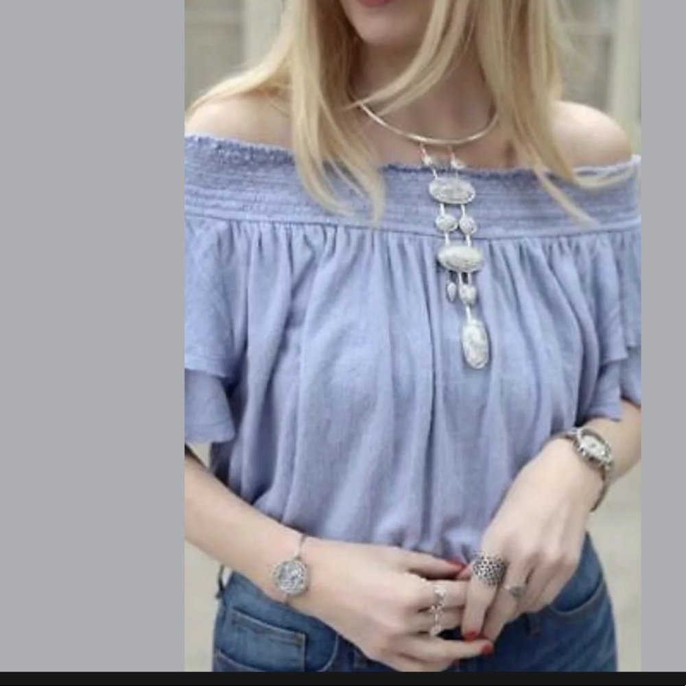 🏷Free People Santorini Off the Shoulder Top M